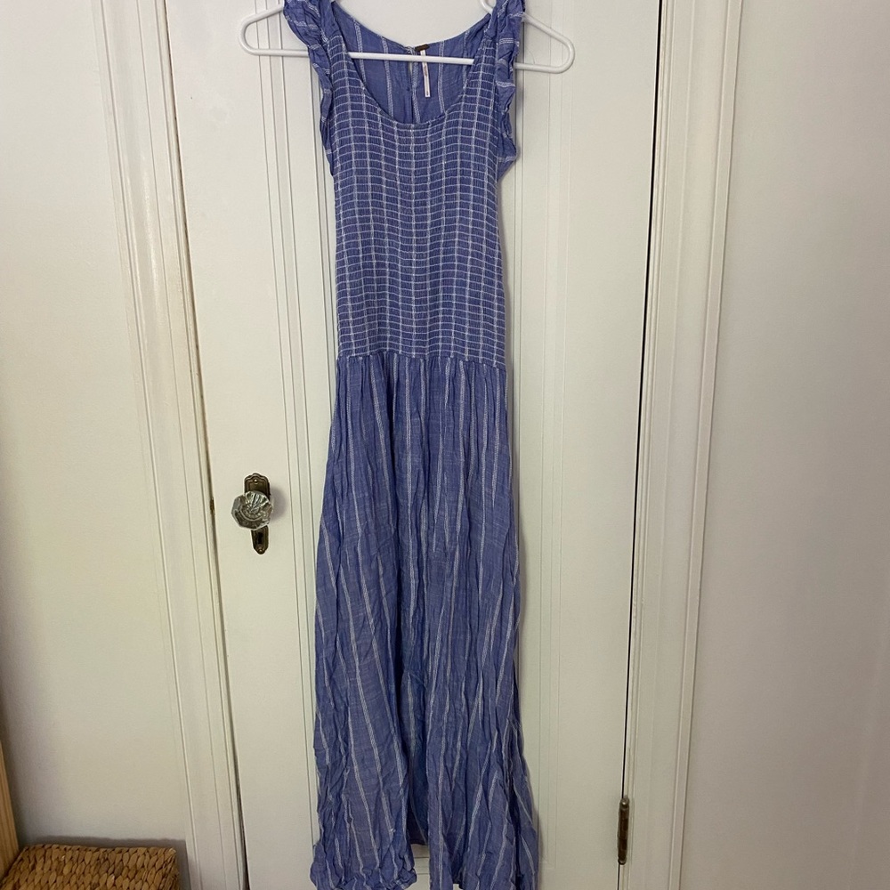 Free People ruffle maxi dress